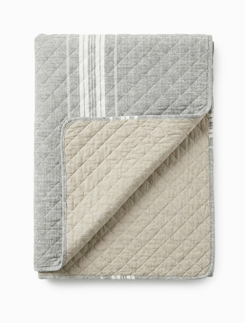 Linear Cotton Quilt Natural