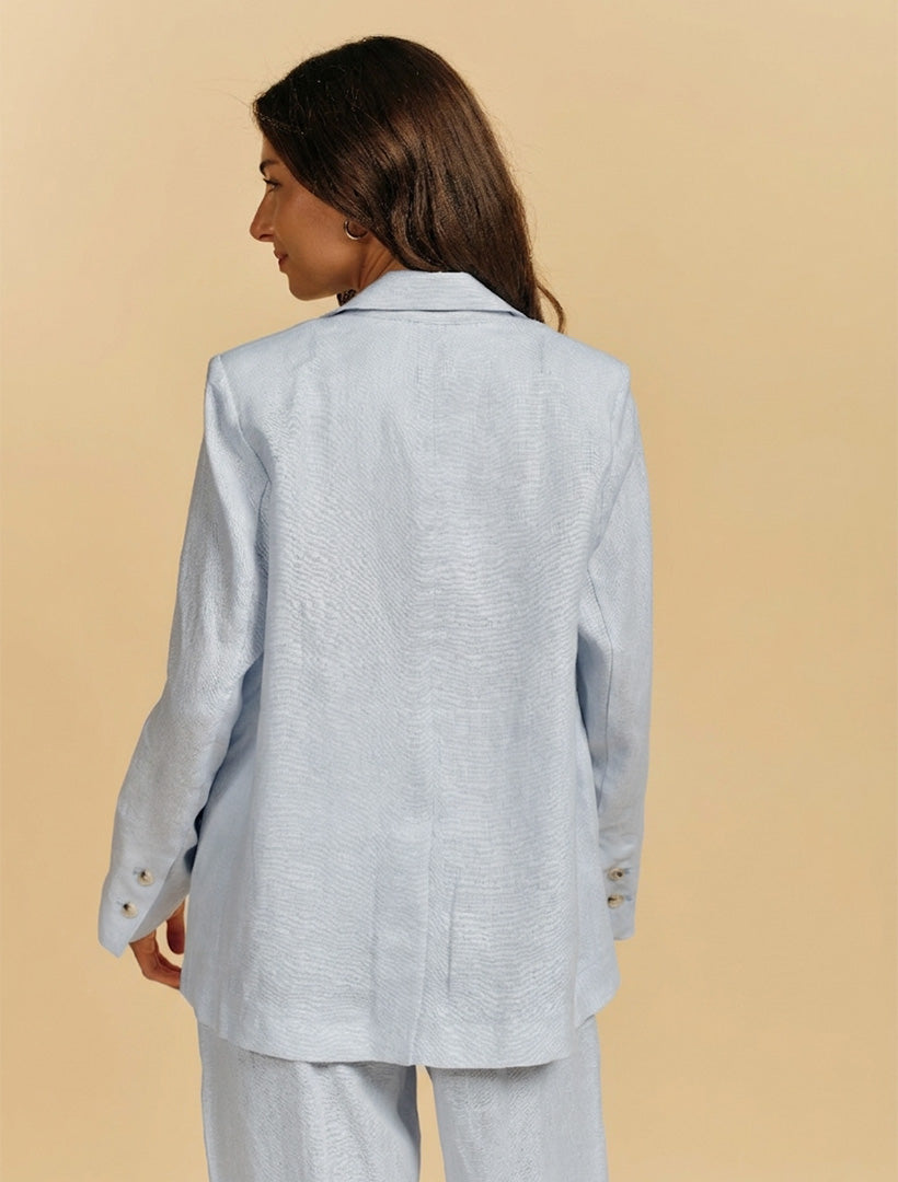 Camden Linen Jacket Pale Blue