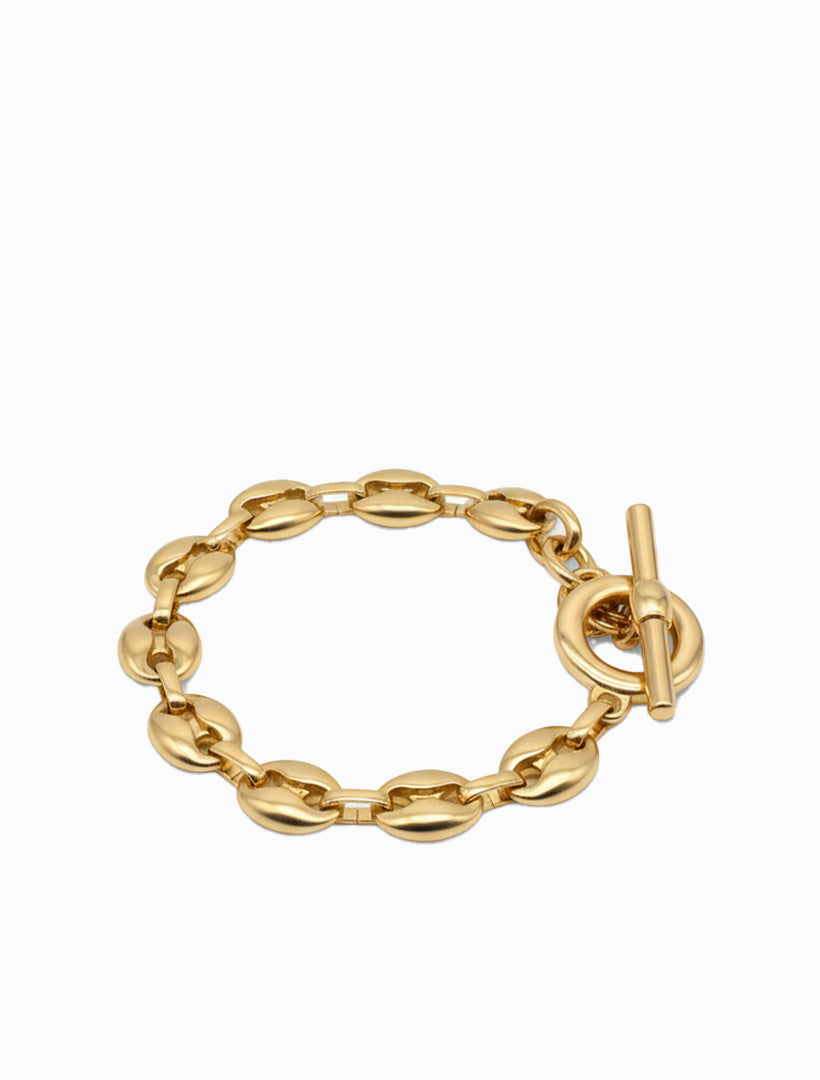 Oval Link Bracelet Gold