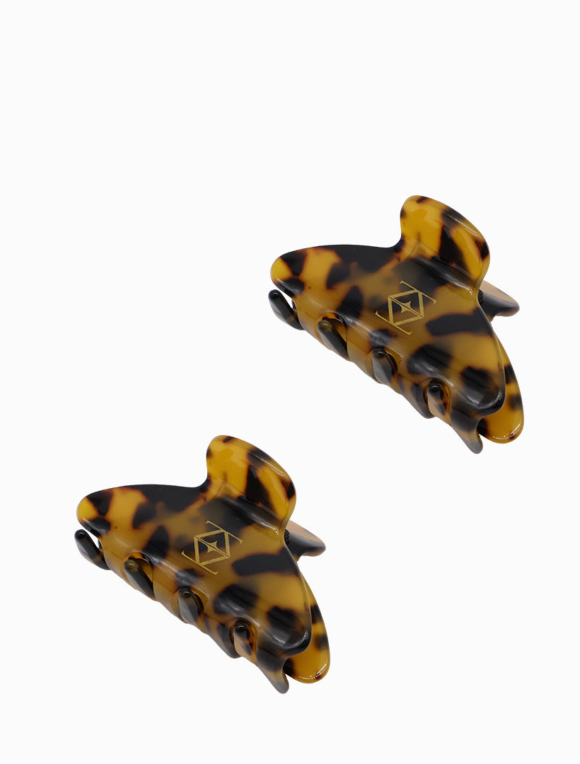 Logo Claw Clip Set of 2 Tortoise