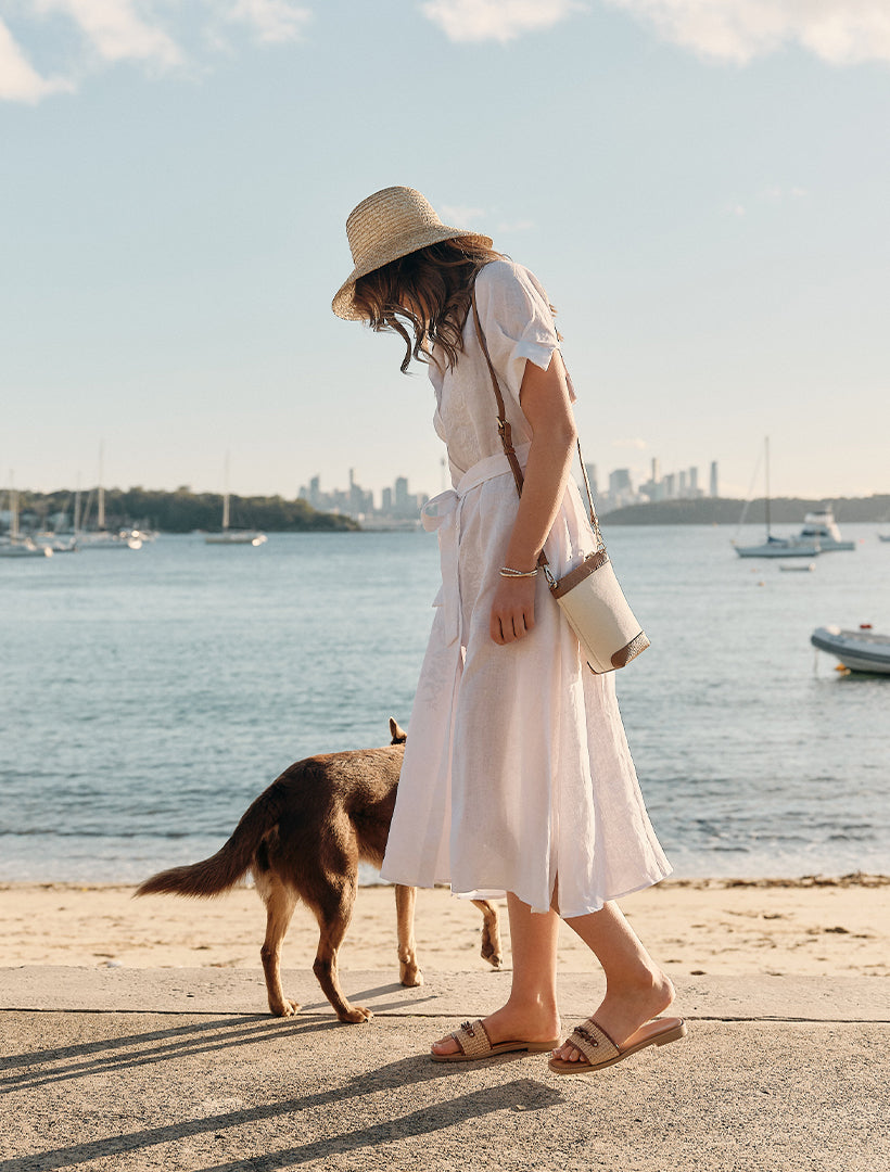 Lou Lou Linen Dress White