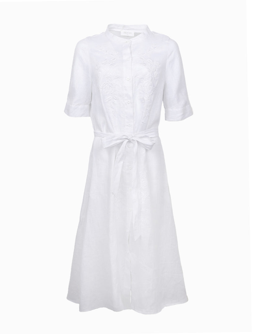 Lou Lou Linen Dress White