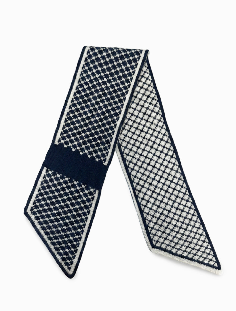 Louis Cashmere Twilly diamond Jaquard Navy