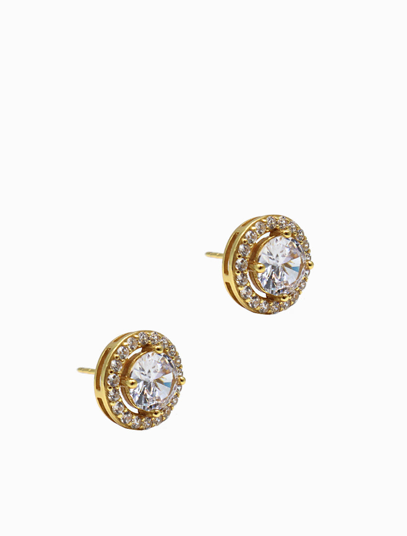 Lucienne White Crystal Surround Studs