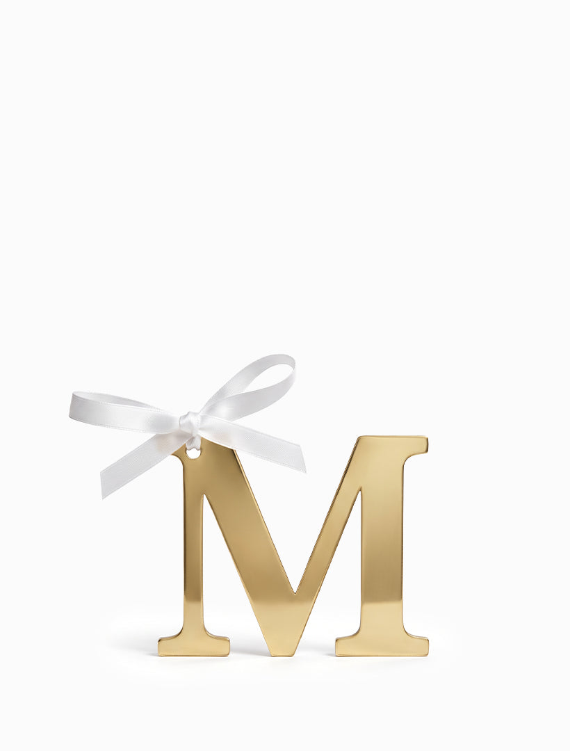 Hanging Letter M Gold