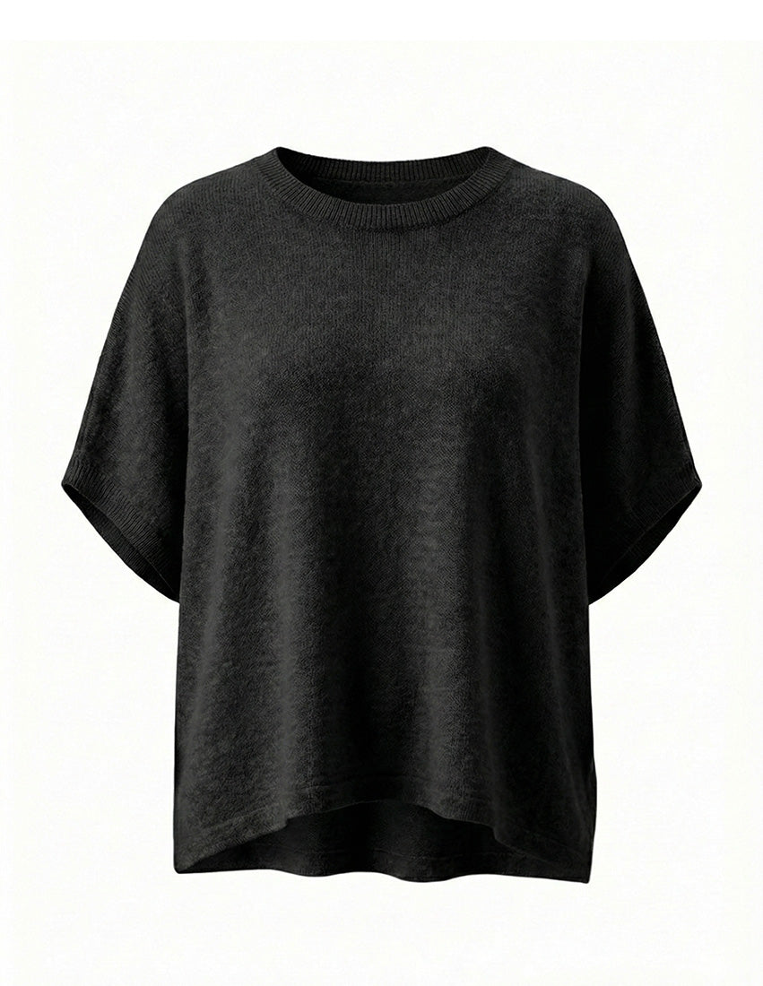 Macie Cashmere Knit Top Black Free Size