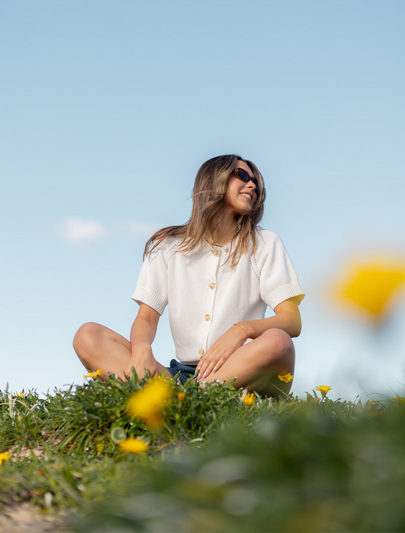 Maisy Knit Cardigan White