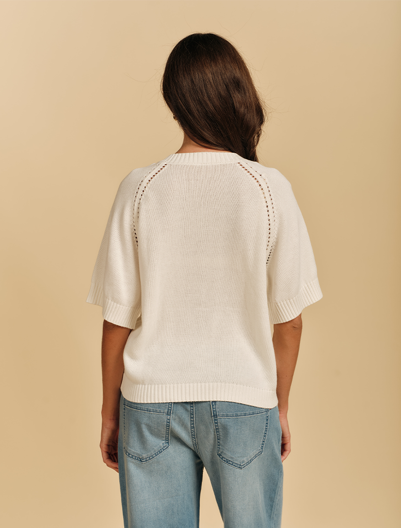 Maisy Knit Cardigan White