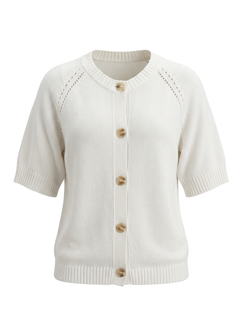 Maisy Knit Cardigan White
