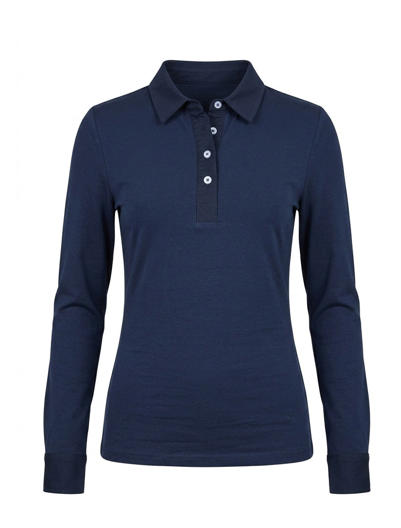 Marcel Petal Collar Top Navy