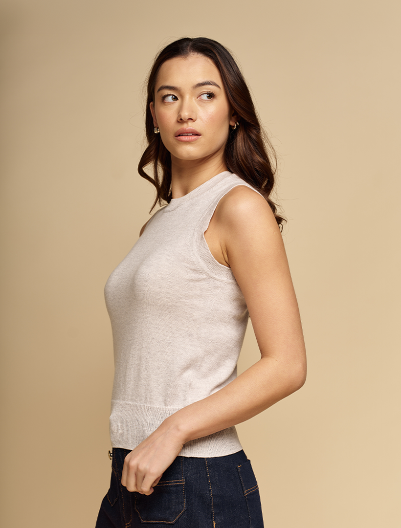 Maya Cotton Cashmere Knit Grey