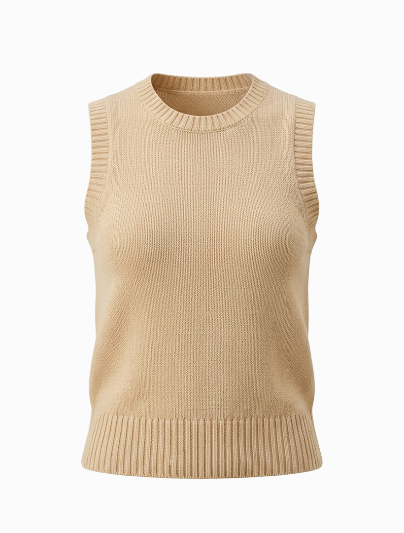 Maya Cotton Knit Tank Shortbread