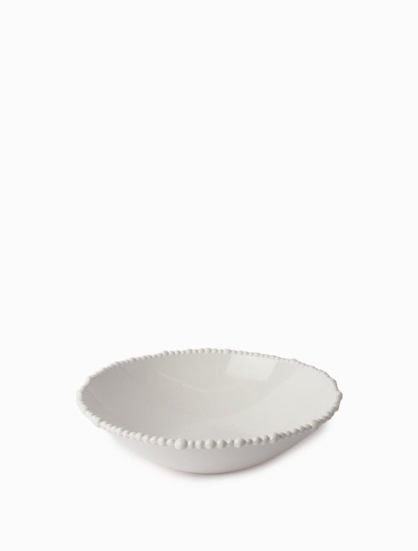Melamine Pearl Tappered Bowl 19cm - White