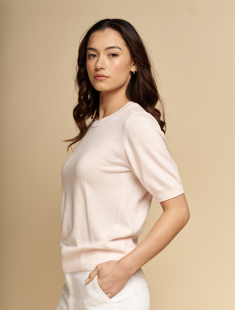 Melissa Cotton Cashmere Knit Pink