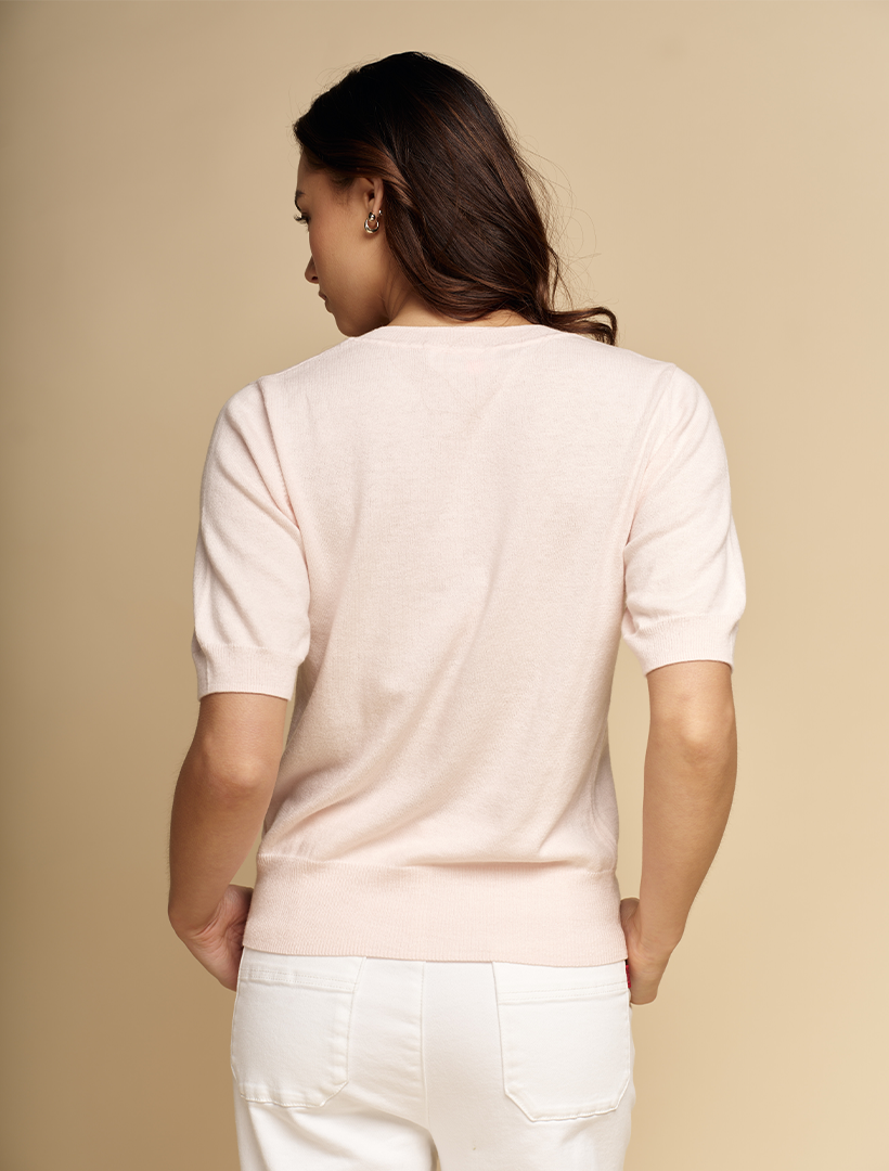 Melissa Cotton Cashmere Knit Pink