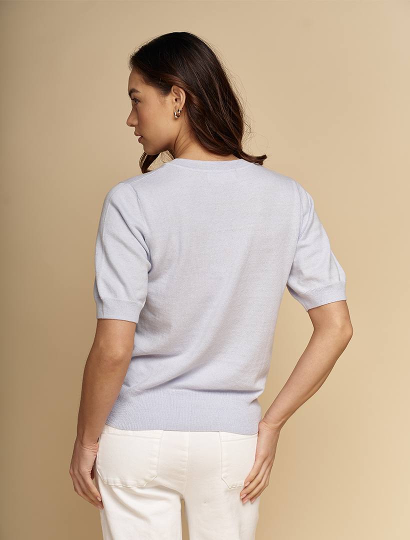Melissa Cotton Cashmere Knit Blue