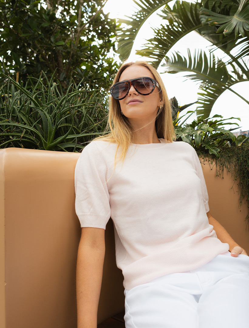 Melissa Cotton Cashmere Knit Pink