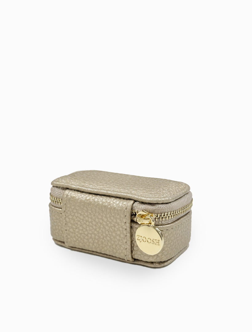 Mini Jewellery Case Pebble Gold