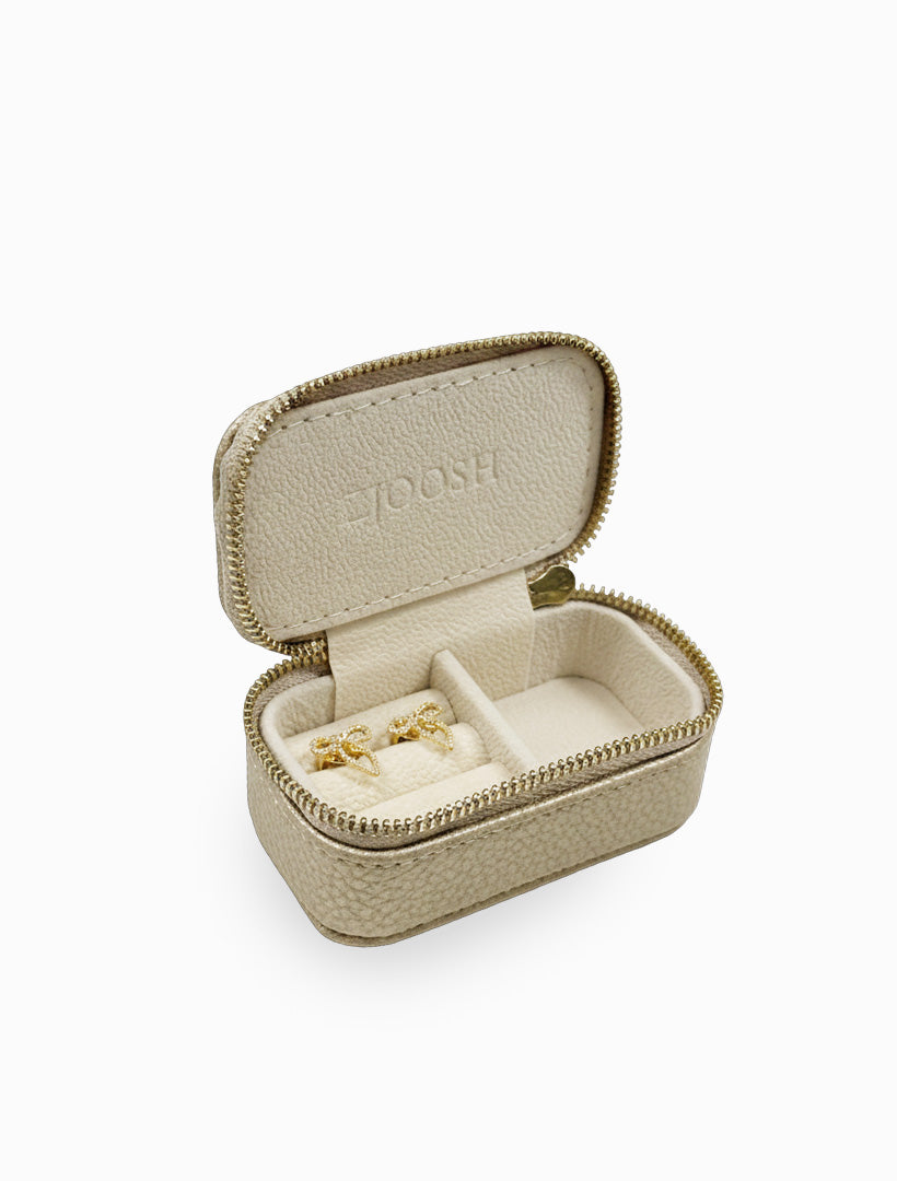 Mini Jewellery Case Pebble Gold