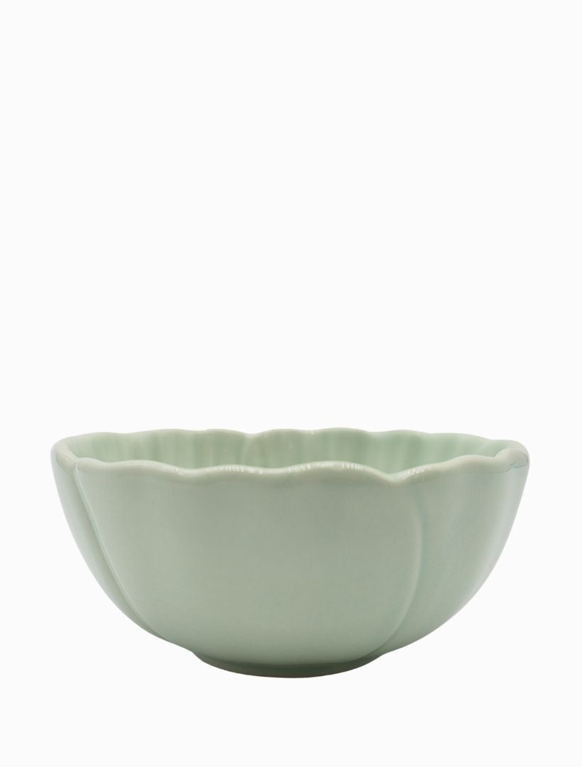 Front view - mint ceramic bowl