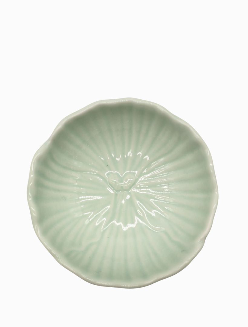 Top view - mint ceramic bowl