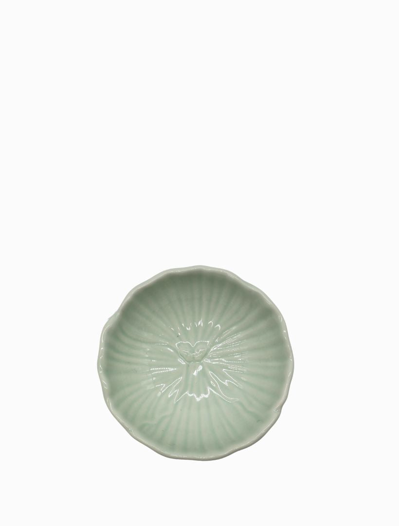 Top view - Mint ceramic bowl small