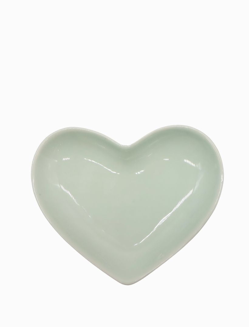 Top view - Mint heart shaped dish