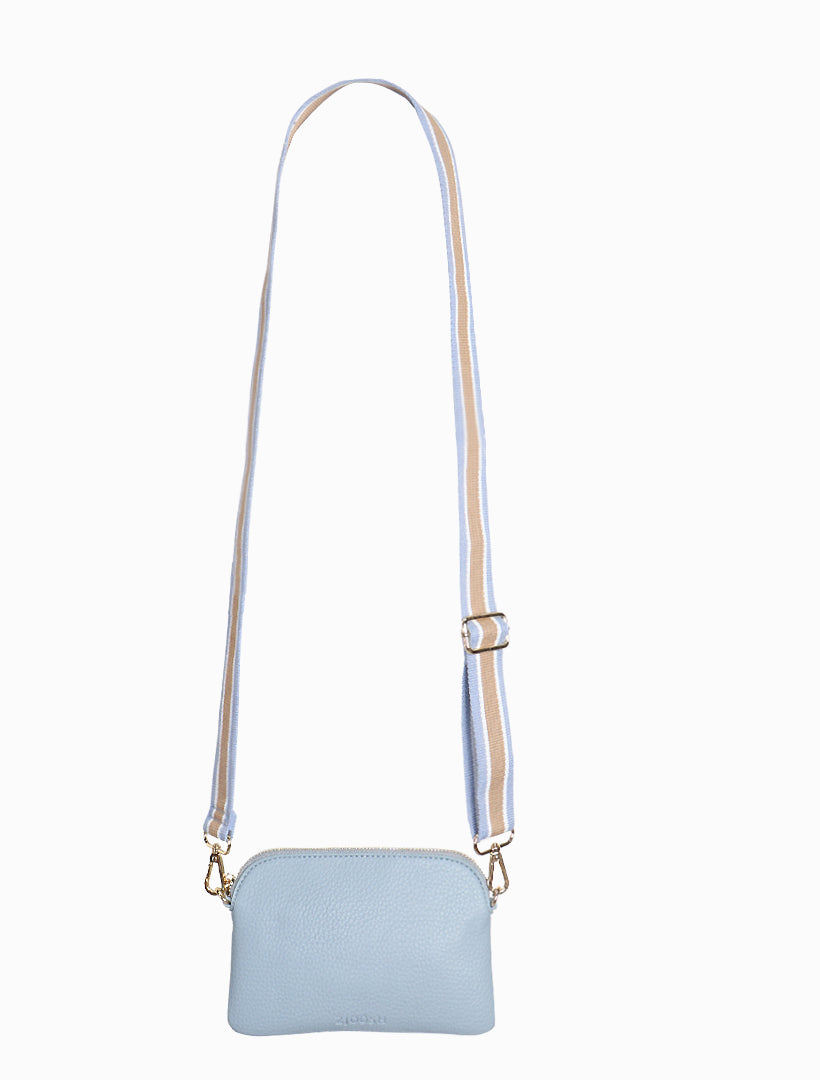 Front view - Missy Hugo Cross Body Bag Dusty Blue