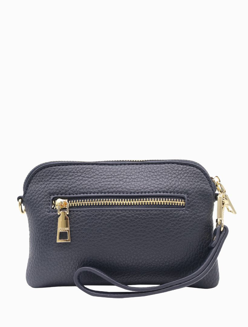 Back view - mini navy cross body bag 