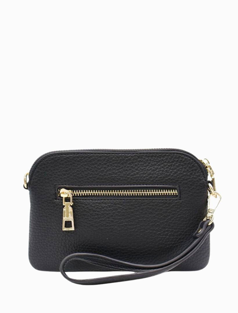 Back view - mini black cross body bag