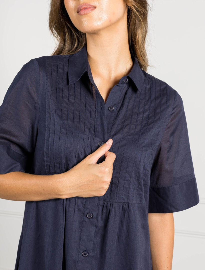 Molly Shirt Dress Navy