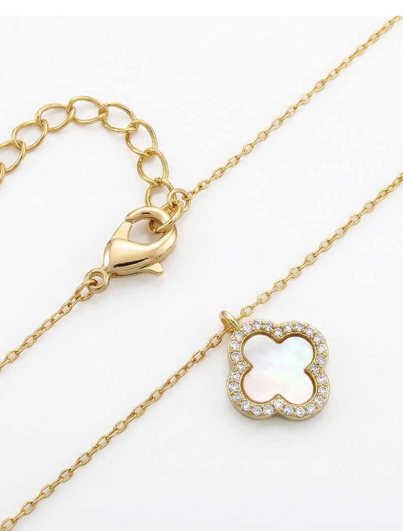 Mother Of Pearl Necklace Gold