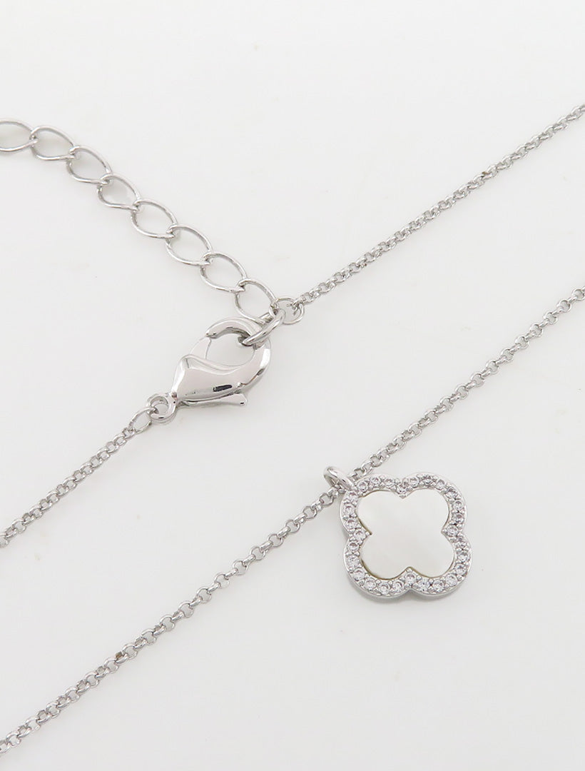 Mother of Pearl Necklace Silver