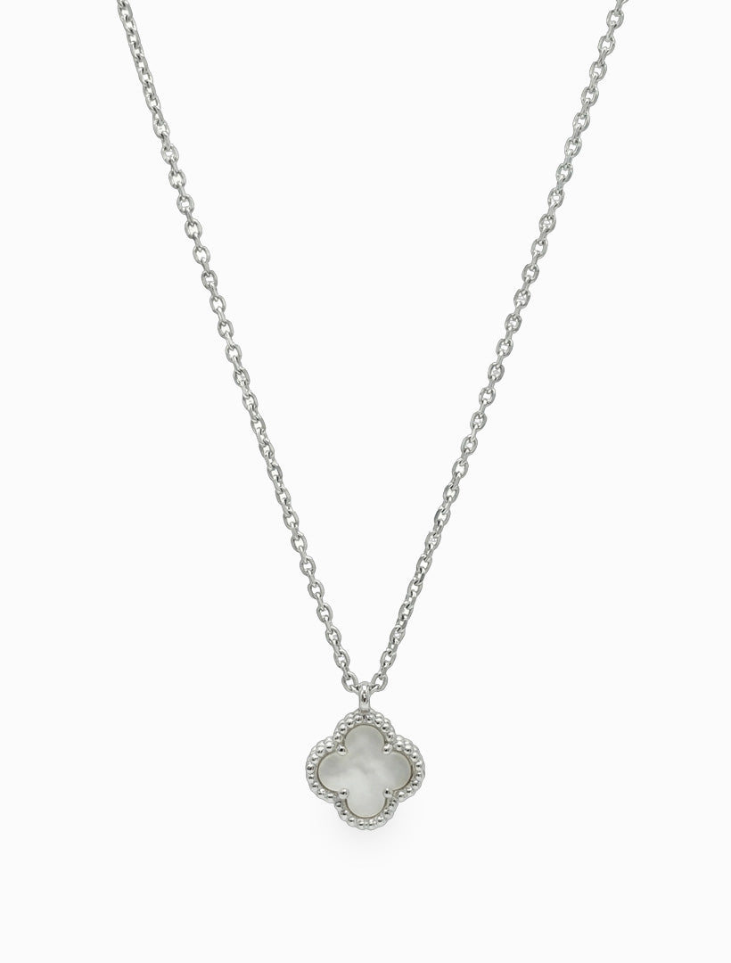 Mother of Pearl Necklace Silver