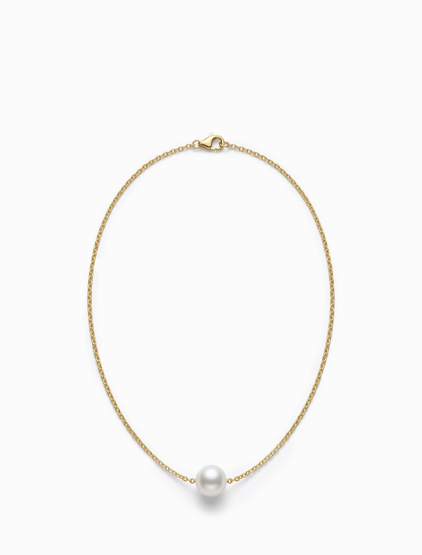Lucienne Pearl Chain Necklace 925 Gold