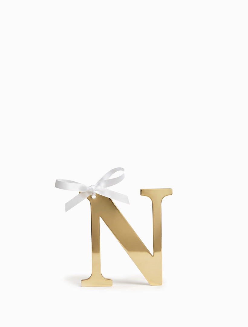 Hanging Letter N Gold
