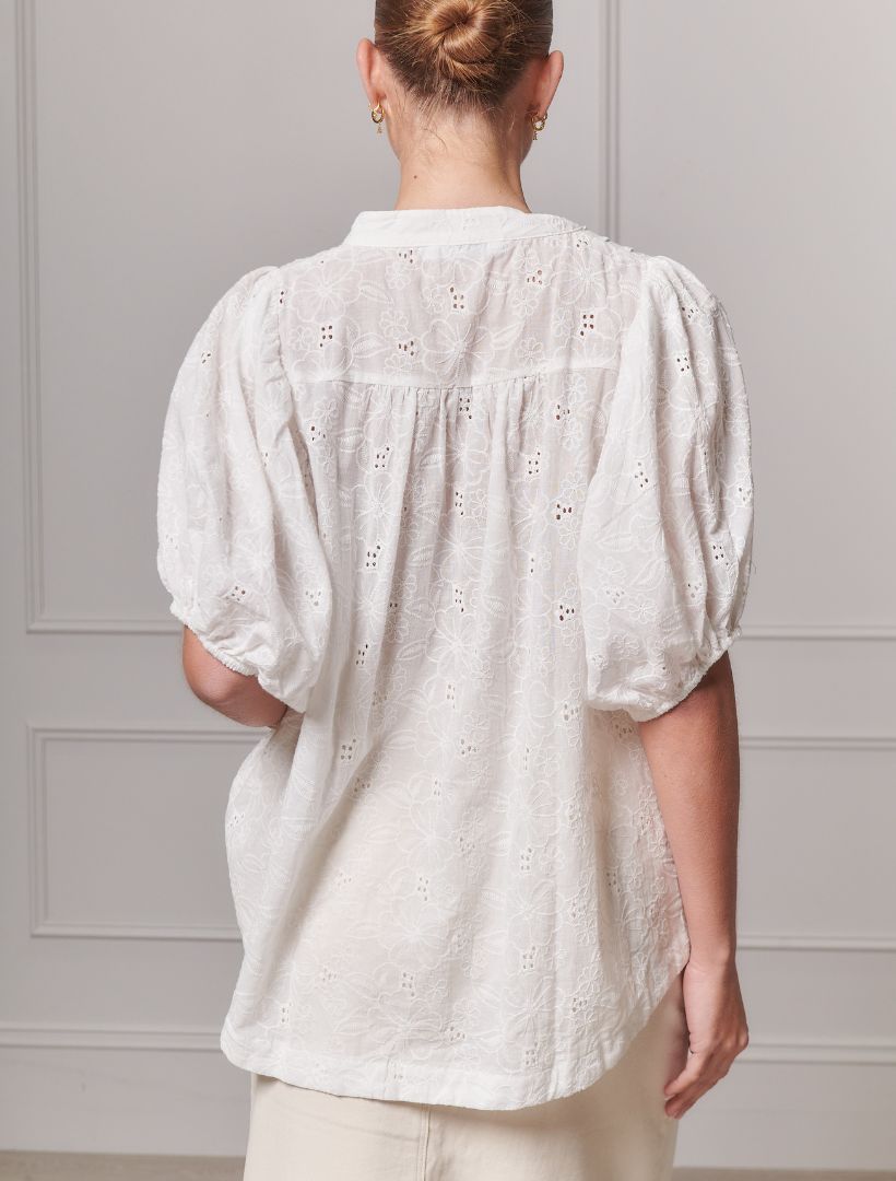 Back view - white lace top front