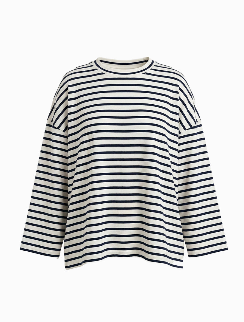 Nova Sweatshirt Navy White Stripes