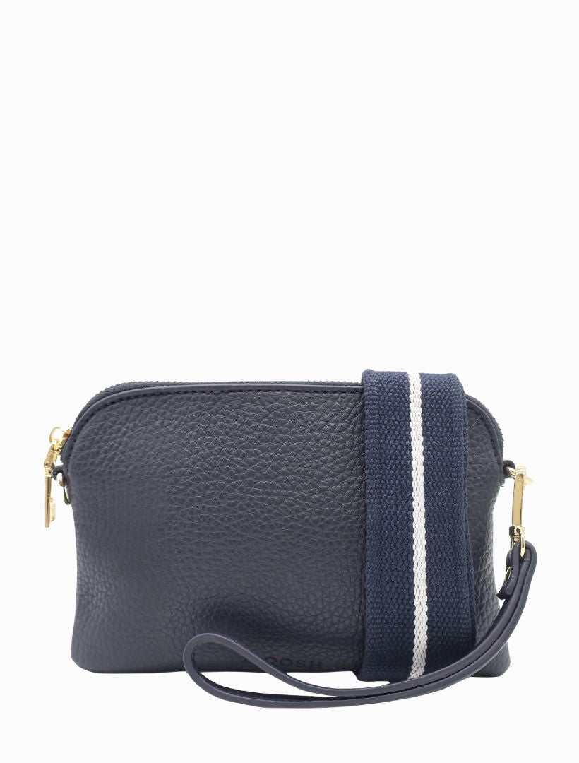 Front view - mini navy cross body bag 