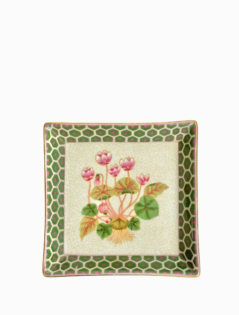 Oriente Savon Dish Flor De Lot Green