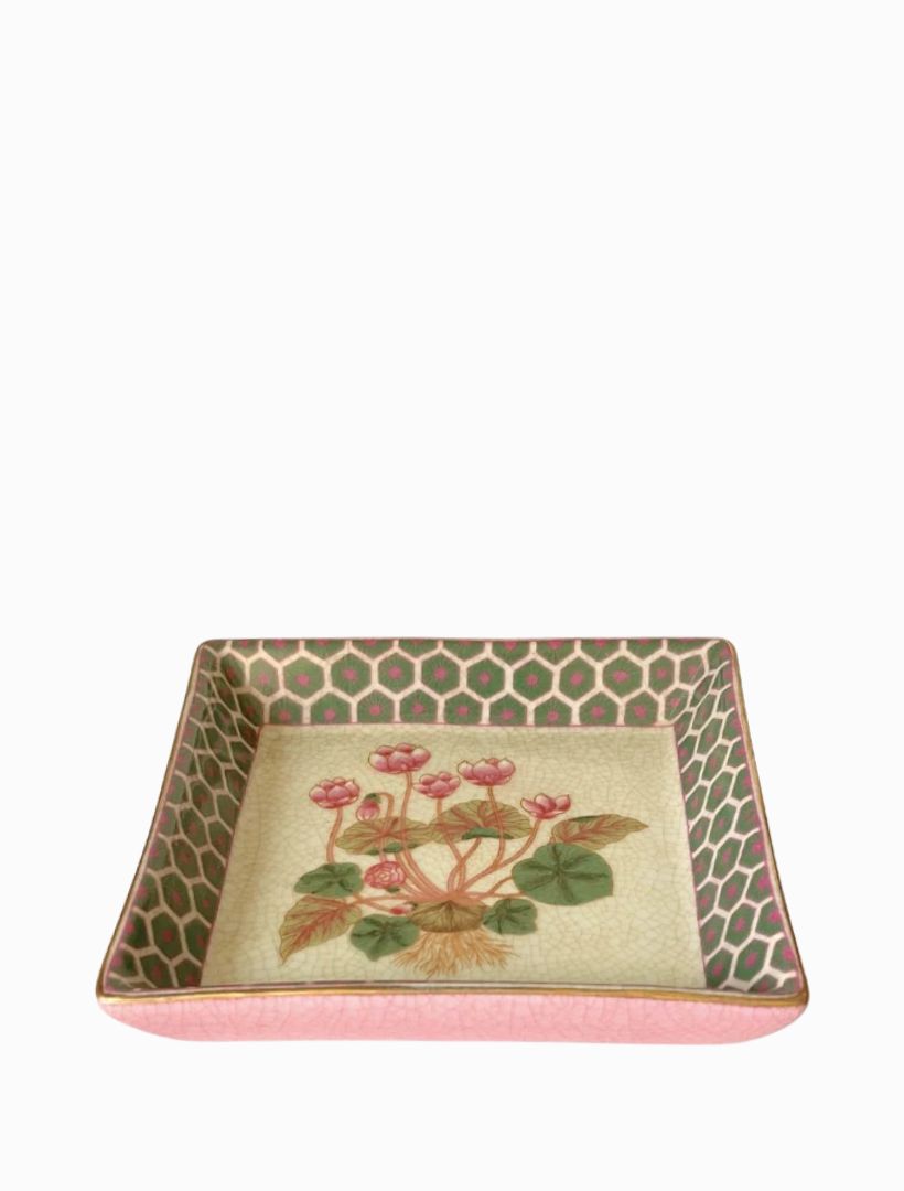 Oriente Savon Dish Flor De Lot Green