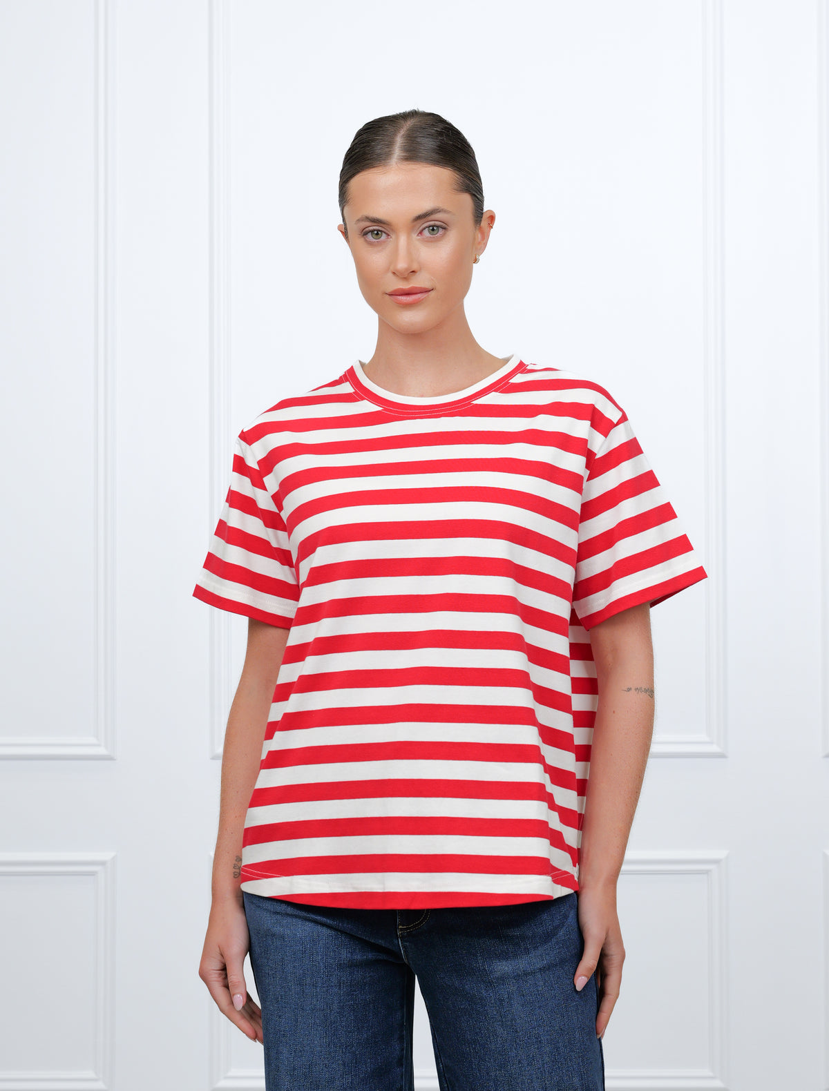 Alice Stripe Tee Red White
