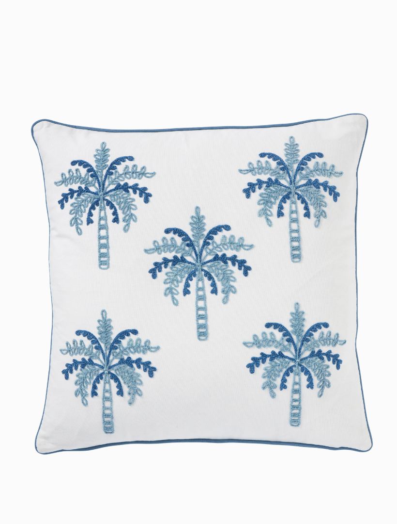 Front view - palms cotton cushion