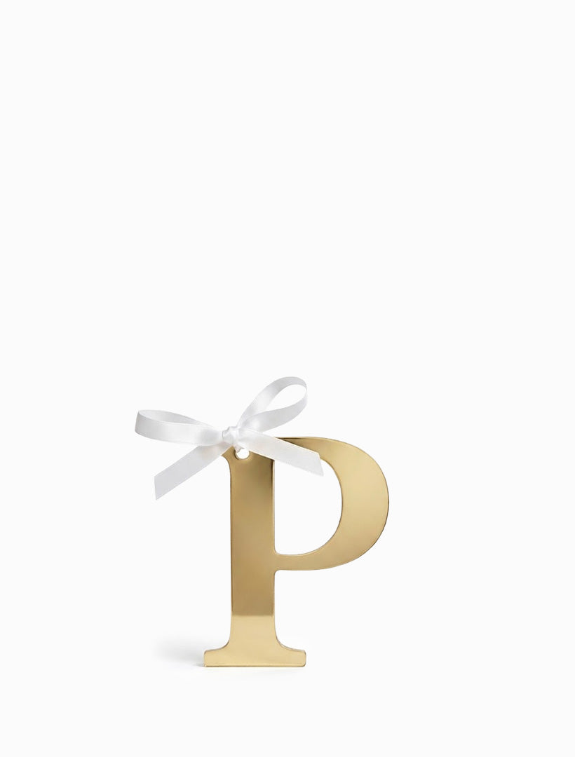 Hanging Letter P Gold