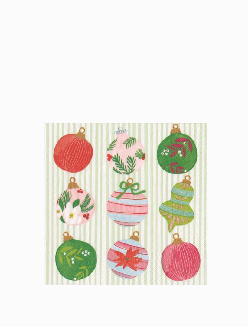 Painted Ornaments Cocktail Napkins 20pk