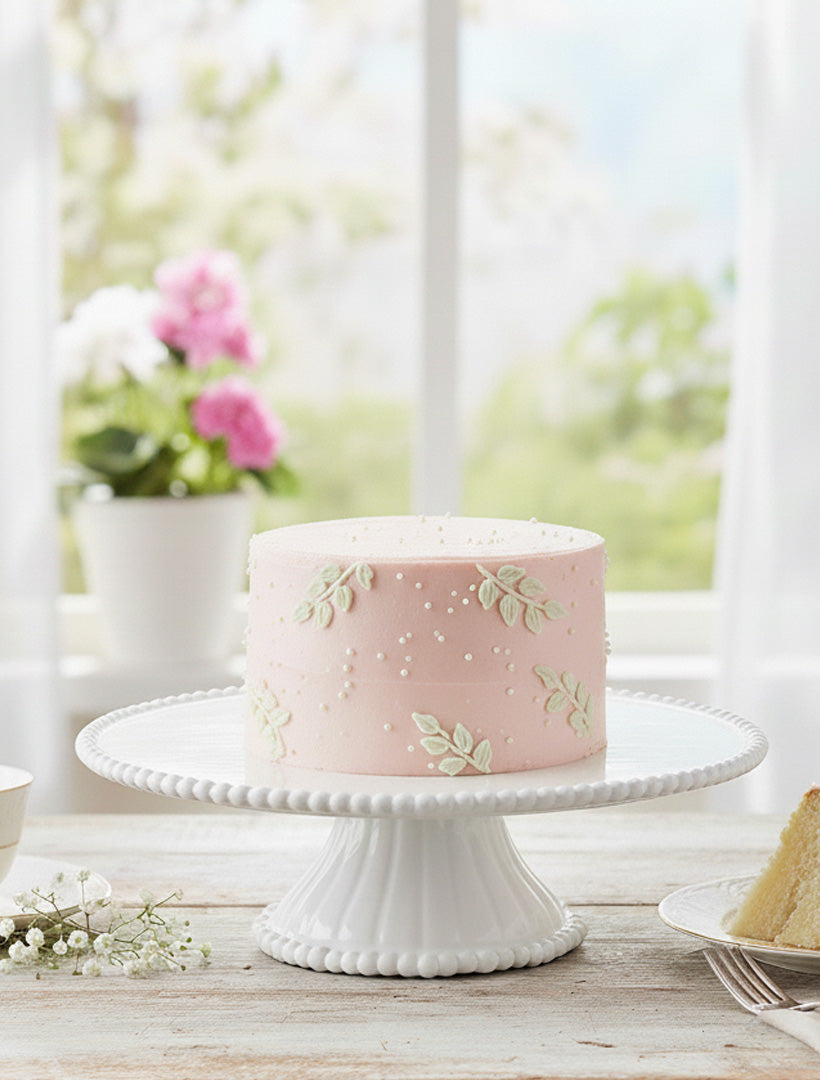 Pearl Cake Stand White