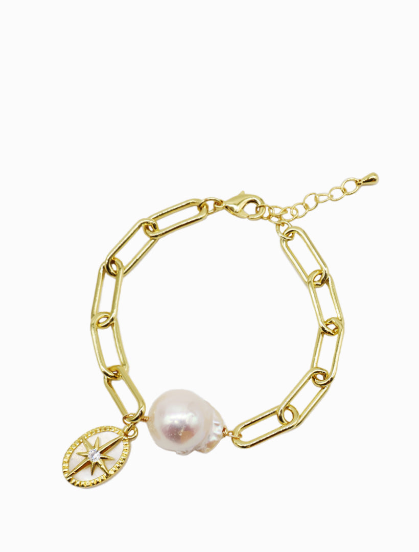 Pearl Charm Bracelet
