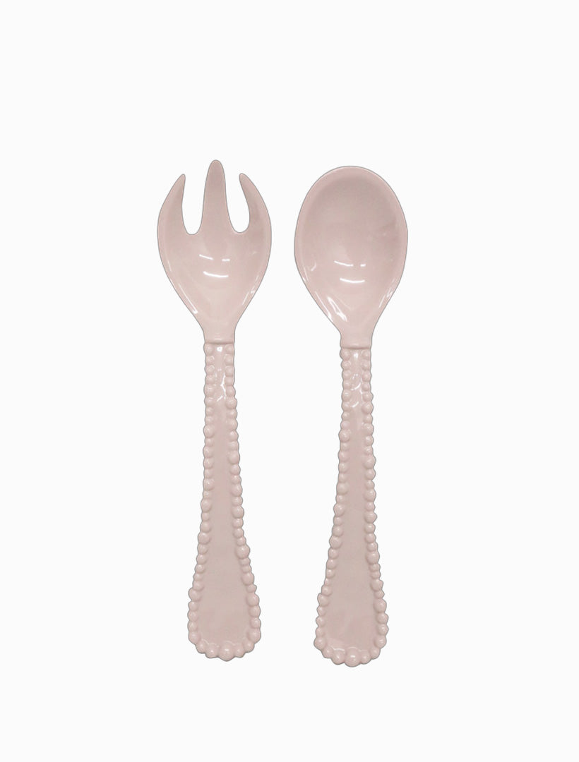 Pearl Salad Servers Pink
