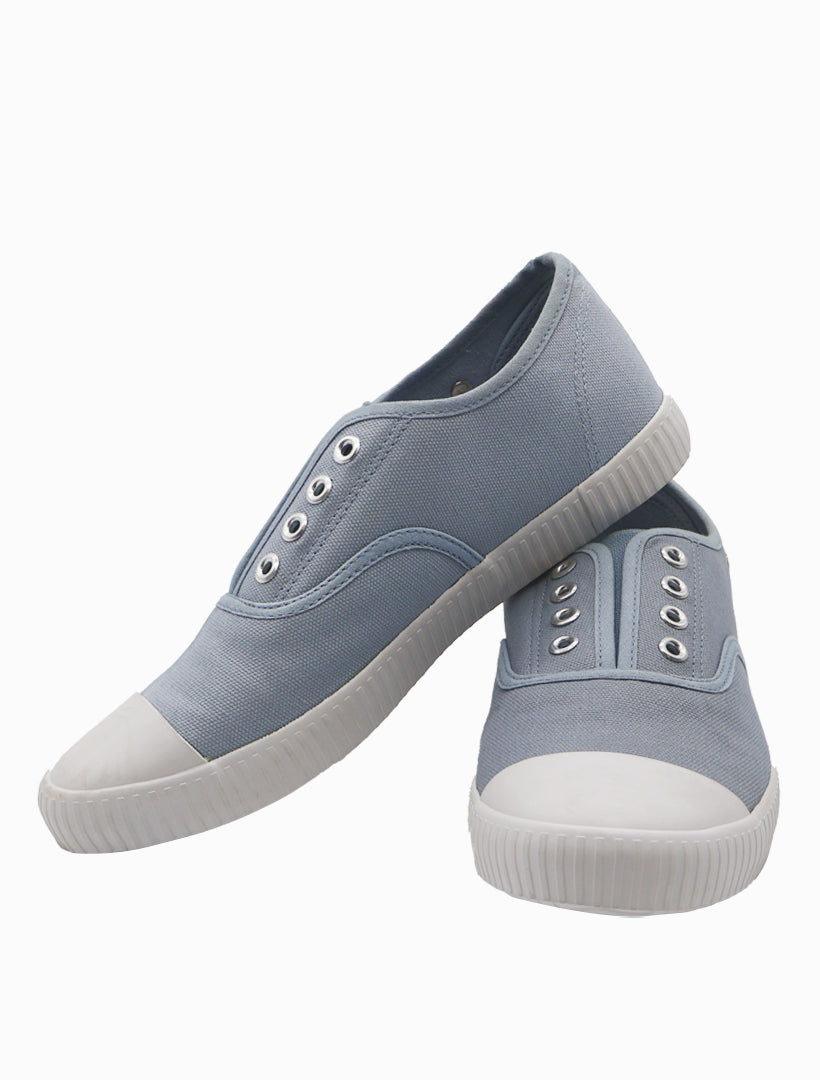 Side view - Blue plimsole sneaker