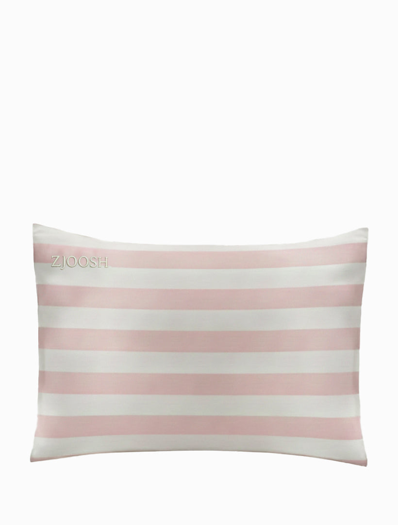 Silk Pillow Case Pink White